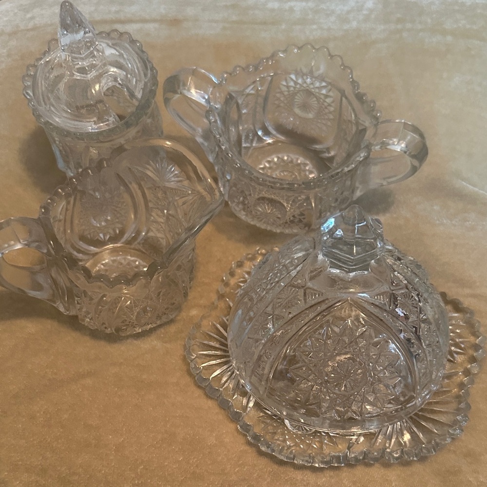 Elegant Crystal Glassware Set  hostess set